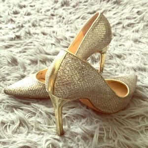 Ivanka Trump Silver and Gold Stiletto Heels
